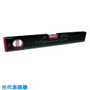 KOD マグネット付 箱型アルミレベル(黒×赤) (品番:RB-270M300MM)(注番4050878)