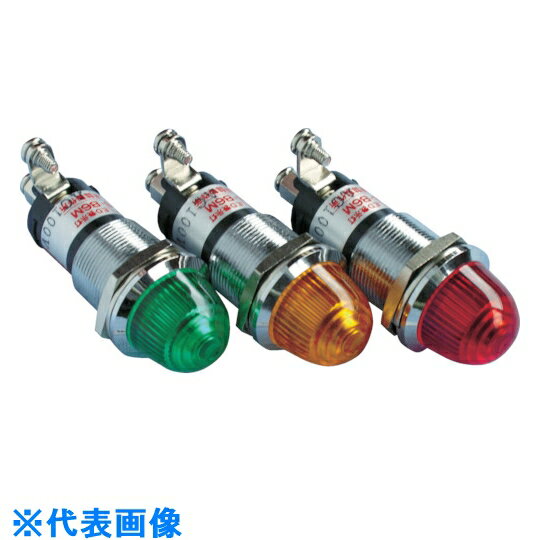 サカズメ　ランプ交換型超高輝度LED表示灯（AC100V接続）　赤　φ16 〔品番:DO8-B6M-AC100V-R/R〕[4131703]