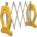 安全興業 現場用簡易アルミゲート AZゲート黄(反射付) 2M (品番:AZG-YP)(注番4367117)・(送料別途見積り,法人・事業所限定)【大型】