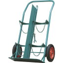 KS ボンベ運搬車(仕切板付) 酸素7000L容器、アセチレン7.0kg容器用 (品番:KS-COMPACT-P)(注番4527895)・(送料別途見積り,法人...