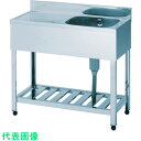 アズマ 一槽水切シンク右水槽 1500×600×800 (品番:HPM1-1500R)(注番4552008)・(法人・事業所限定,直送元)