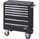 KTC ローラーキャビネット(7段7引出し)ブラック (品番:EKW-1007BK)(注番4561988)・(送料別途見積り,法人・事業所限定)【大型】