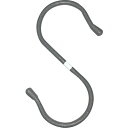ニッサチェイン 単管用フックS型 鉄ビニコートストーングレー 仕上径6mm(線径5mm) 150mm (品番:A-1006)(注番4563748)