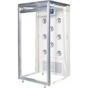 コトヒラ 簡易ブース付エアシャワー 片吹きタイプ 風量10m/min 間口1060×1000×2035mm (品番:KAS-SS08)(注番4586786)・(...