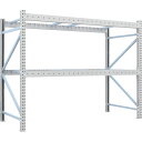TRUSCO 重量パレットラック2トン2500×1100×H2000 2段 単体 (品番:2D-20B25-11-2)(注番4591917)・(送料別途見積り,...