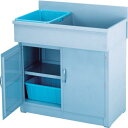 新光 塩ビ流し台 (2槽シンク) (品番:SN-90W)(注番4600045)・(送料別途見積り,法人・事業所限定)【大型】