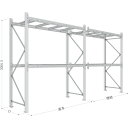 NF パレットラック 1ton用連結 奥行1100×高さ3000×有効間口2500mm 最大積載量2000kg (品番:P6-30X25A11-2B)(注番46...