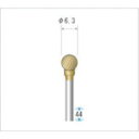 ナカニシ チタンコート超硬カッター 球型 シングルカット φ6.3×軸φ3 (品番:21312)(注番4762011)