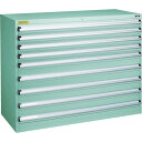 TRUSCO VE13S型キャビネット 1300X550XH1000 引出9段 (品番:VE13S-1006)(注番4790049)・(法人・事業所限定,直送元...