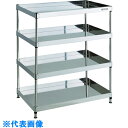 TRUSCO ステンレスワゴン 304クリーンフェニックス ラック型 750X500 4段 (品番:CPE3-R1274)(注番4881192)・(送料別途見積...