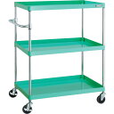 TRUSCO ツールワゴン フェニックスワゴン 省音 900X600XH1200 3段 ヤンググリーン (品番:PEW-1293-YG)(注番4882032)・...