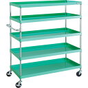 TRUSCO ツールワゴン フェニックスワゴン 省音 1200X600XH1500 5段 ヤンググリーン (品番:PEW-15125-YG)(注番4882172...
