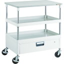 TRUSCO ツールワゴン フェニックスワゴン 省音 750X500 1段引出 天板付 ホワイト (品番:PEW-972VT-W)(注番4884582)・(送料...
