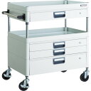 TRUSCO ツールワゴン フェニックスワゴン 省音 750X500XH880 引出付 ホワイト (品番:PEW-972VXZ-W)(注番4884701)・(送...