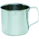 TRUSCO 計量カップ ステンレスビーカー 注ぎ口無 容量0.5L (品番:TSH634)(注番4886267)