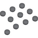 TRUSCO まとめ買い フェライト磁石 丸形・穴あり 外径10mmX厚み2mm 10個入 (品番:TF10RA-10P)(注番4894197)