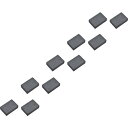 TRUSCO まとめ買い フェライト磁石 角形 15mmX10mmX4mm 10個入 (品番:TF15K-10P)(注番4894251)