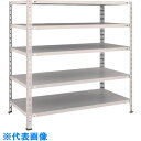 TRUSCO スチールラック 軽量棚 中棚ボルトレス型1200X600X1200 5段 ネオグレー (品番:L44W-15-NG)(注番5035309)・(送料別途見積り,法人・事業所限定)【大型】(3)