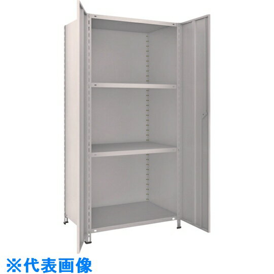 TRUSCO スチールラック 軽量棚両開扉付 875X600XH1800 天地4段 ネオグレー (品番:63W-T24-NG)(注番5043000)・(送料別途見積り,法人・事業所限定)【大型】