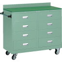 TRUSCO 大型ツールワゴン 1160X550XH1090 引出式 (品番:NTS-406)(注番5089425)・(法人・事業所限定,直送元)