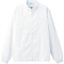 ミドリ安全 白衣 男女共用 長袖ブルゾン MHS25 上 ホワイト 4L (品番:MHS25-UE-4L)(注番5139515)・(送料別途見積り,法人・事業所...
