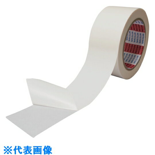 日東　両面接着テープ　No．501F　140mm×20m　ホワイト 《12巻入》（品番:501F-140）（注番5369403×12]・（送料別途見積り,法人・事業所限定,取寄）(3)