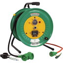 NICHIDO 電工ドラム 屋外型 びっくリール 漏電保護専用ブレーカ付 30m (品番:RBW-EB30S)(注番7307390)