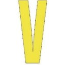 □ユニット アルファベットV (黄)・合成ゴム・1文字300X150 (品番:835-112Y)(注番7435631)・(送料別途見積り,法人・事業所限定,取寄...