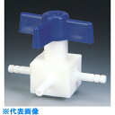 フロンケミカル チューブ継手 フッ素樹脂(PTFE) 三方ストップコック 竹の子外径9φ (品番:NR1101-005)(注番7526636)・(送料別途見積り,法人・事業所限定,取寄)(4)