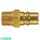 日東 金型カプラ 大流量タイプ(めねじ取付用) 相手側取付サイズRc1/4(28713) (品番:K3-02PM-BRASS)(注番7779691)