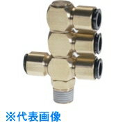 チヨダ　チューブ継手　フジ　トリプルバンジョー（金属）　8mm　R1／8 （品番:8-01S2D1）