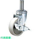 □ハンマー 差込み式 旋回式ナイロン車輪(ラジアルボールベアリング)150mm ストッパー付 (品番:413SK-NRB150)(注番8142335)・(送料別途見積り,法人・事業所限定,取寄)(4)