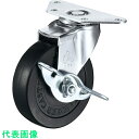 □ハンマー Eオールステンレスコーナー 旋回式ウレタン車輪(ナイロンホイール)65mm ストッパー付 (品番:215S0E-UR65)(注番8144111)・(送料別途見積り,法人・事業所限定,取寄)(4)