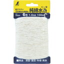 シンワ 純綿水糸 カード巻 6号 1.0mm100m (品番:78491)(注番8164565)