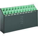 □テラモト シュート式傘立て オブリークアーバン(24本収納)グリーン (品番:UB-285-224-1)(注番8173429)・(送料別途見積り,法人・事業所...