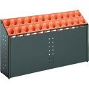 □テラモト シュート式傘立て オブリークアーバン(24本収納)オレンジ (品番:UB-285-224-7)(注番8173432)・(送料別途見積り,法人・事業所...