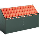 □テラモト シュート式傘立て オブリークアーバン(36本収納)オレンジ (品番:UB-285-236-7)(注番8173436)・(送料別途見積り,法人・事業所...