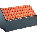 □テラモト シュート式傘立て オブリークアーバン(48本収納)オレンジ (品番:UB-285-248-7)(注番8173440)・(送料別途見積り,法人・事業所...