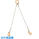 TRUSCO　2本吊り玉掛けワイヤロープスリング　Wスリング　フック付き　12mmX2m （品番:GRE-2P-12S2）（注番8191721）