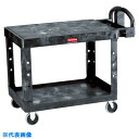 ラバーメイド フラットシェルフユーティリティカート ブラック (品番:452507)(注番8194746)・(送料別途見積り,法人・事業所限定)【大型】