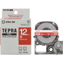 KING JIM 【純正】「テプラ」PROテープ 12mm 赤ラベル/白文字 長さ8m (品番:SD12R)(注番8280933)