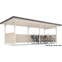 ヨドコウ ヨド自転車置場 YOKCー280 ブラウニー 2連棟 (品番:YOKC-280BN-1-2X1)(注番8362136)・(送料別途見積り,法人・事業所限定)【大型】(4)