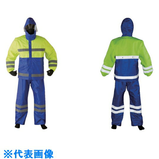 川西 高視認レインスーツ LLサイズ (品番:3547-LL)(注番8545553)・(送料別途見積り,法人・事業所限定,取寄)