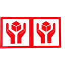TRUSCO 荷札 「取扱注意」マーク 1シートに4枚入×10シート (品番:TNFM-04)(注番8552516)