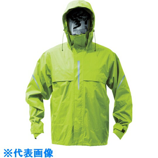 TRUSCO ベンチレーション(通気口)付レインスーツ ライム LL (品番:TRW360-84-LL)(注番8564332)