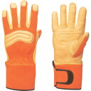 トワロン 耐切創手袋 KC-60 消防用セラミックレザー手袋 オレンジ M (品番:KC60-OM)(注番8575234)・(送料別途見積り,法人・事業所限定,取寄)