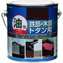 ニッぺ 塗料 油性鉄部・木部・トタン用 1.6L チョコレート HYJ092-1.6 (品番:4976124097218)(注番8599397)