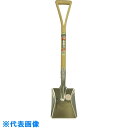 □金象 ショベル(木柄) Y柄ステンレスコンクリートショベル 中 角形 (品番:002150)(注番8681901)・(送料別途見積り,法人・事業所限定,直送)
