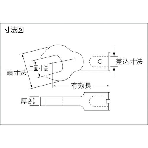 カノン　へッド交換式トルクレンチ用スパナヘッド　700SCK46 （品番:700SCK46）（注番8086217） 2