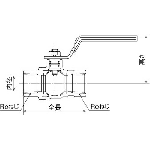 オンダ製作所　黄銅ボールバルブ　FF型（フルボア）　Rc2　レバーハンドル （品番:FF-50）（注番1161689） 2